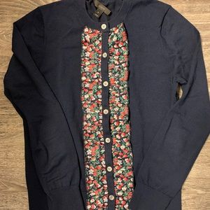J Crew liberty print cardigan